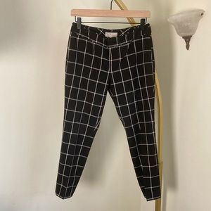 Banana Republic Martin Fit black and white slacks
